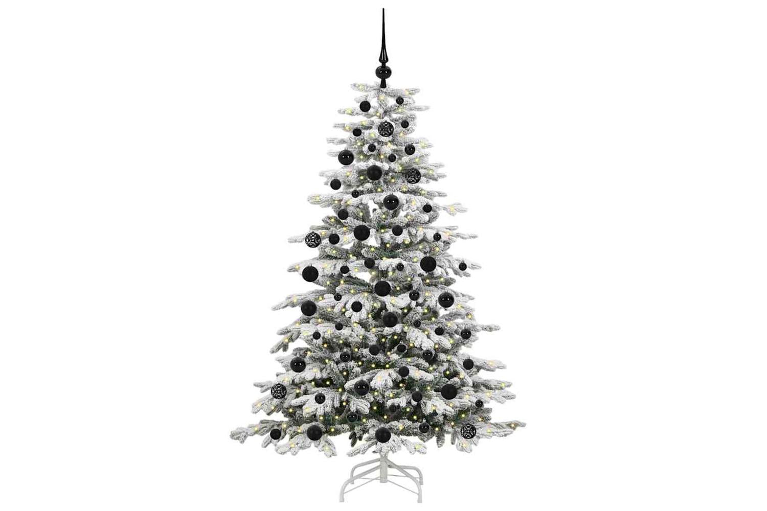 Vidaxl Artificial Hinged Christmas Tree White 180 Cm Pe And Pvc-3