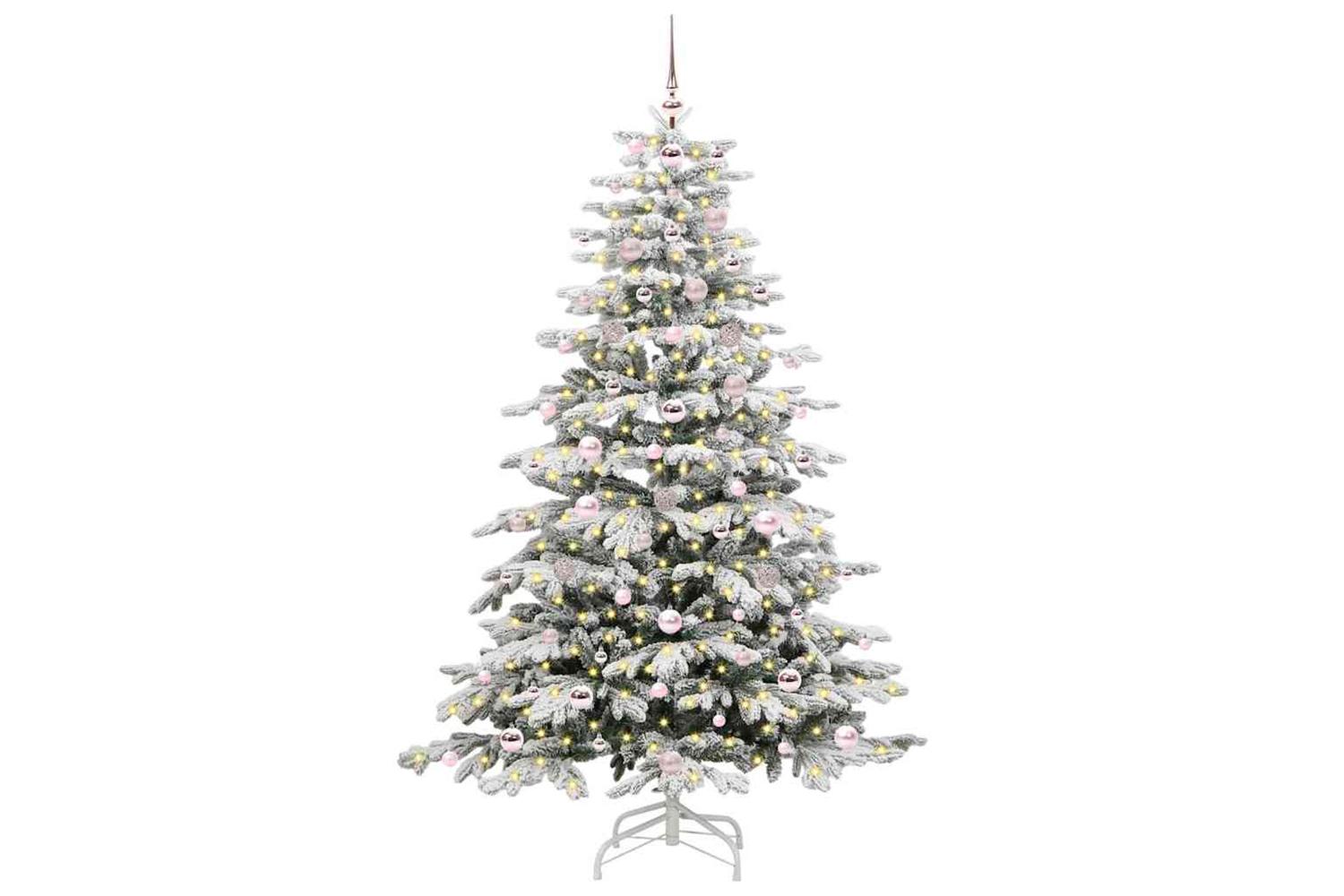 Vidaxl Artificial Hinged Christmas Tree White 180 Cm Pe And Pvc-3