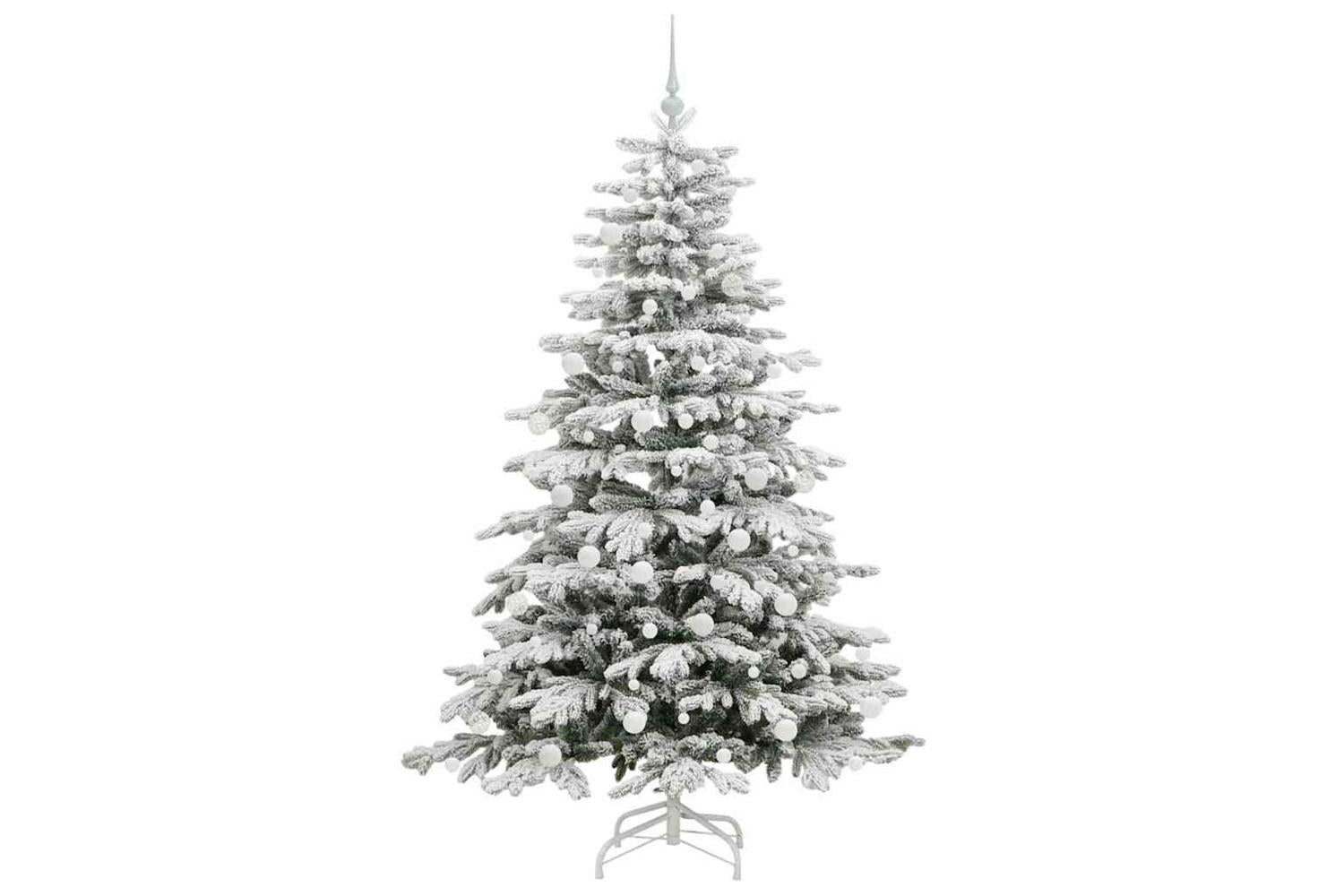 Vidaxl Artificial Hinged Christmas Tree White 180 Cm Pe And Pvc-4