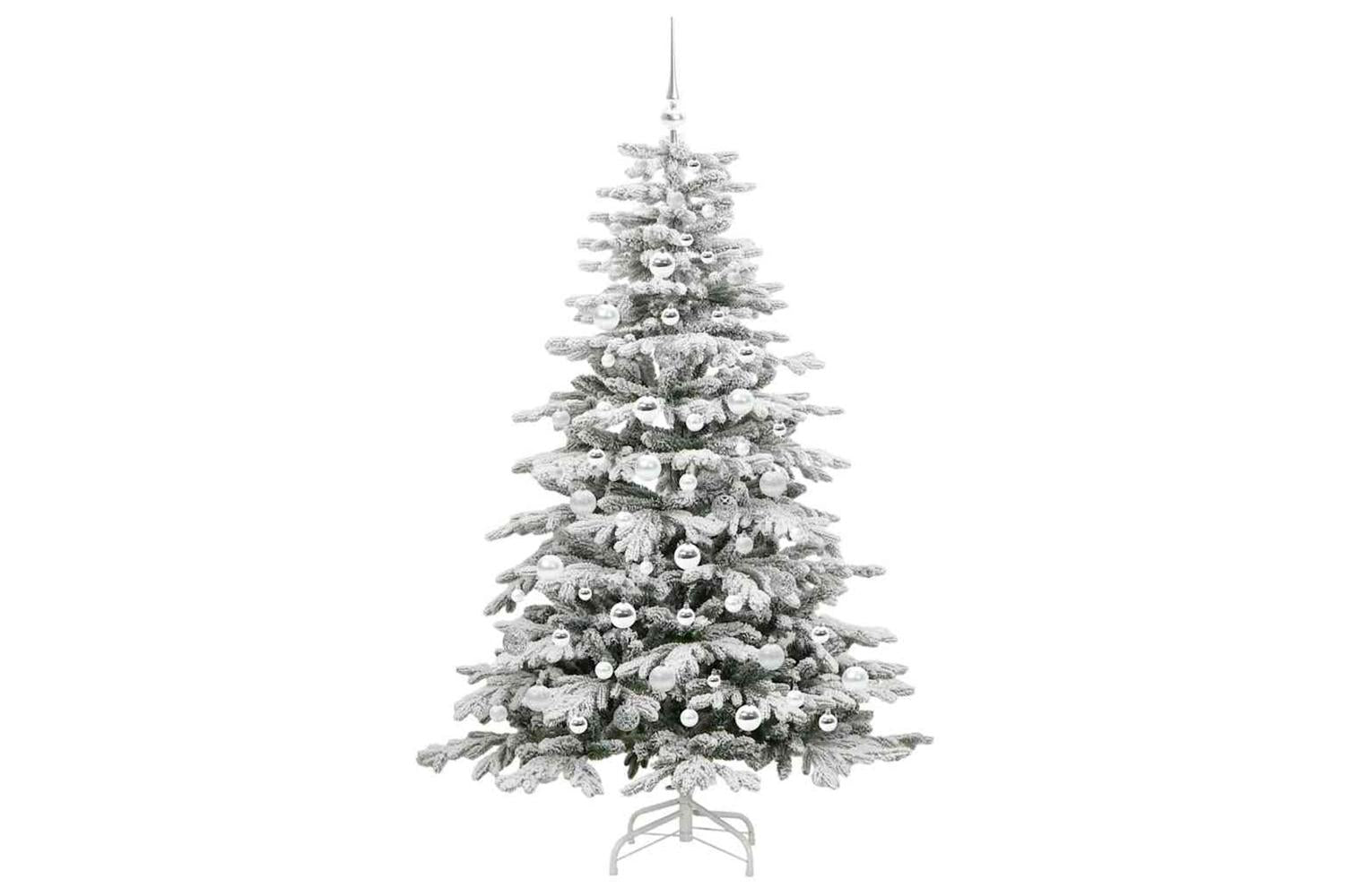 Vidaxl Artificial Hinged Christmas Tree White 180 Cm Pe And Pvc-4