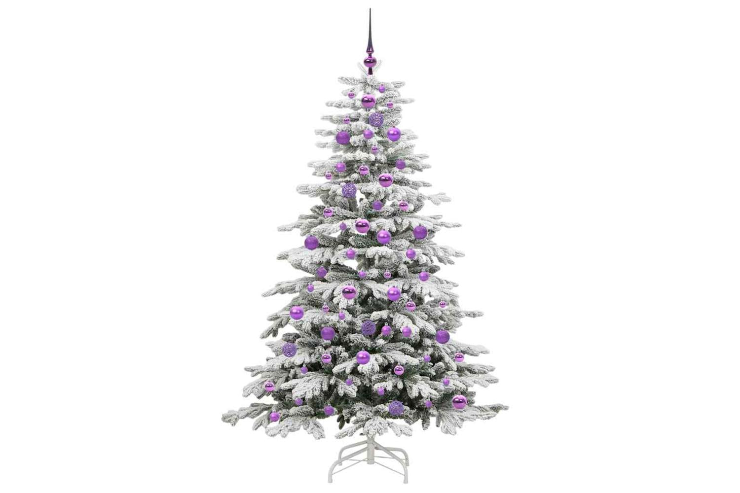 Vidaxl Artificial Hinged Christmas Tree White 180 Cm Pe And Pvc-4