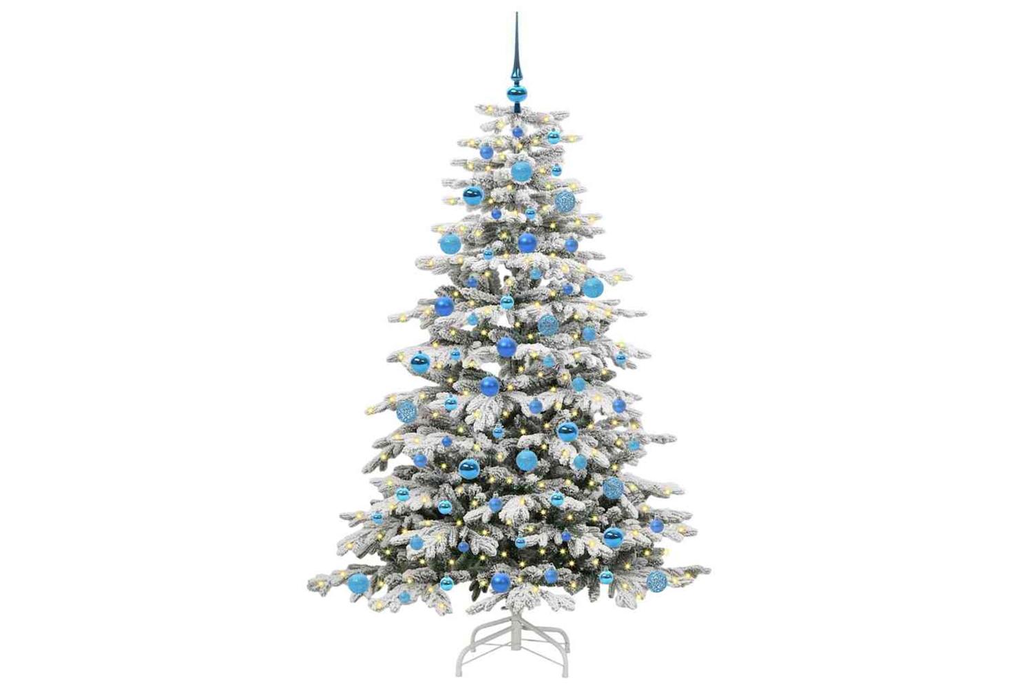 Vidaxl Artificial Hinged Christmas Tree White 180 Cm Pe And Pvc-3