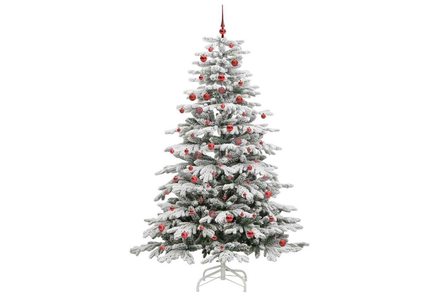 Vidaxl Artificial Hinged Christmas Tree White 210 Cm Pe And Pvc-3