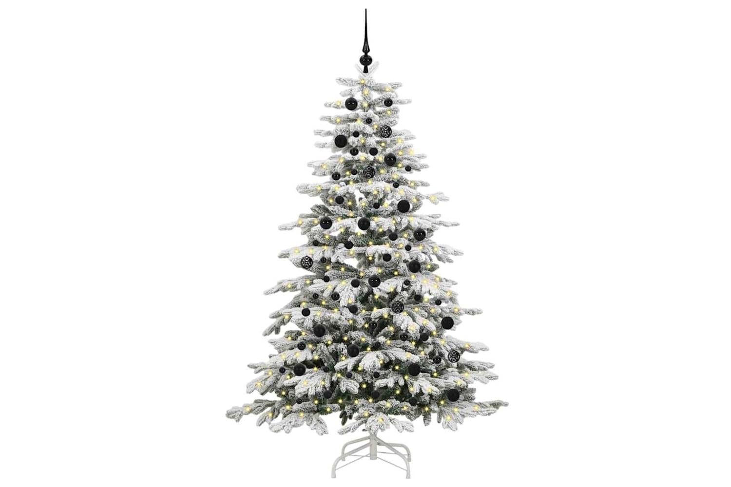 Vidaxl Artificial Hinged Christmas Tree White 210 Cm Pe And Pvc-3
