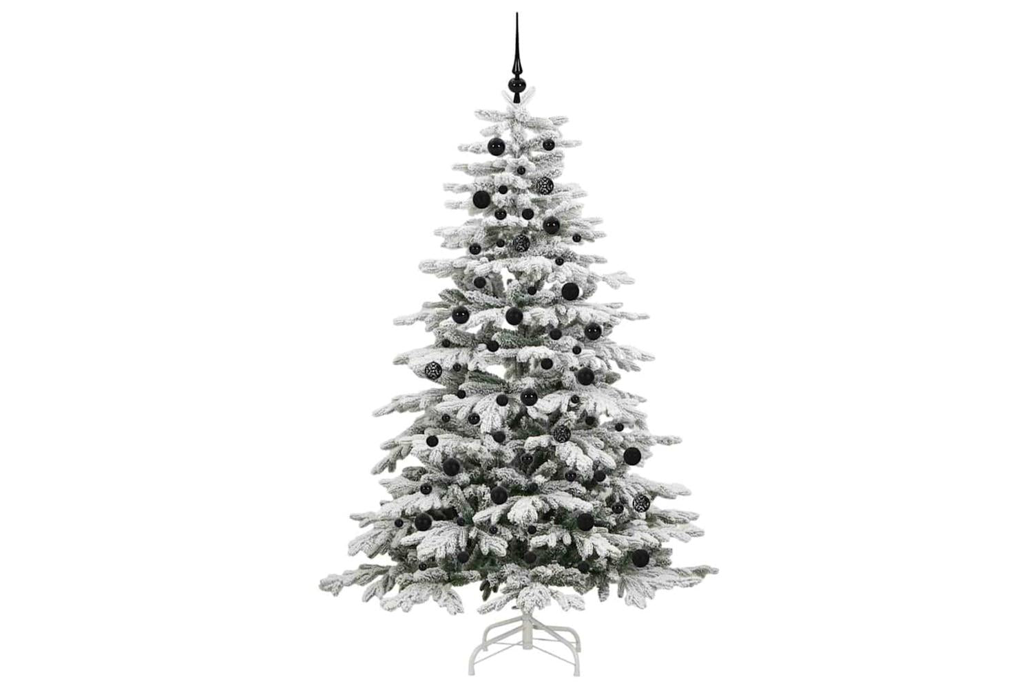 Vidaxl Artificial Hinged Christmas Tree White 210 Cm Pe And Pvc-4