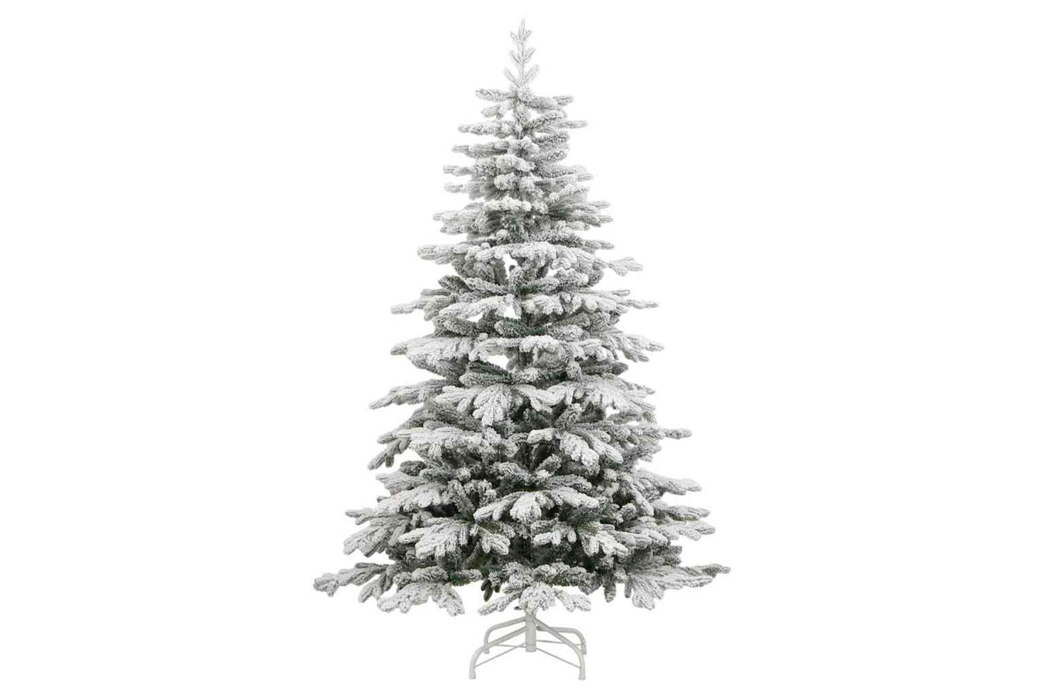 Vidaxl Artificial Hinged Christmas Tree White 210 Cm Pe And Pvc-5
