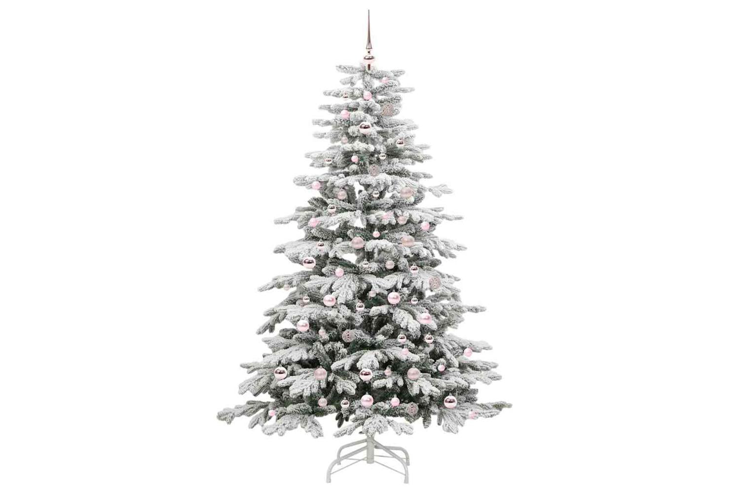 Vidaxl Artificial Hinged Christmas Tree White 210 Cm Pe And Pvc-4