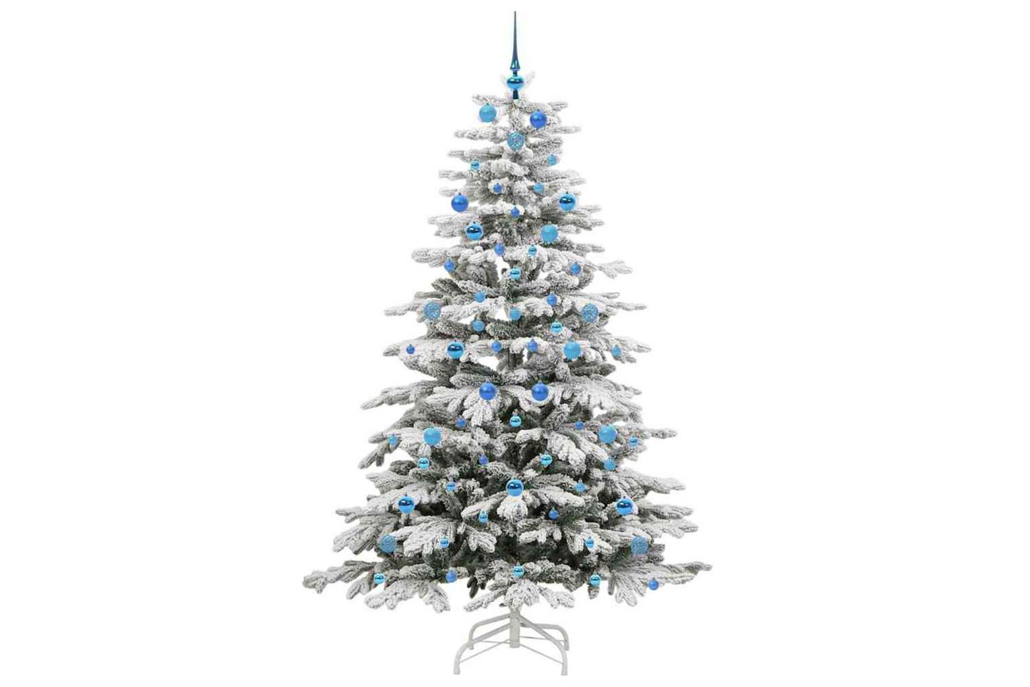Vidaxl Artificial Hinged Christmas Tree White 210 Cm Pe And Pvc-4