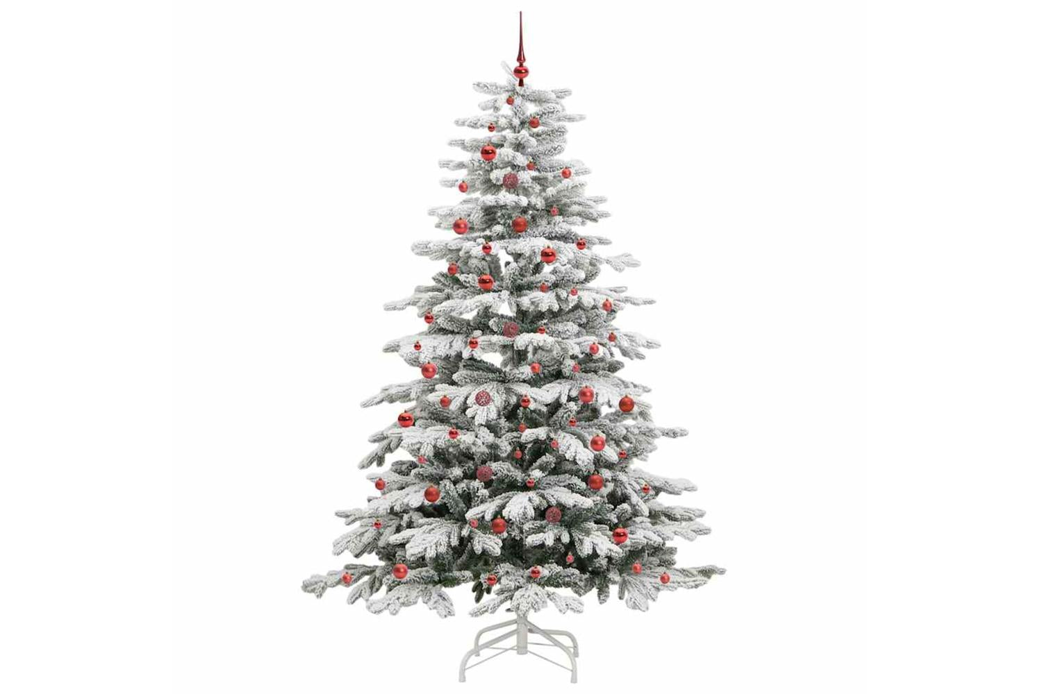 Vidaxl Artificial Hinged Christmas Tree White 240 Cm Pe And Pvc-4