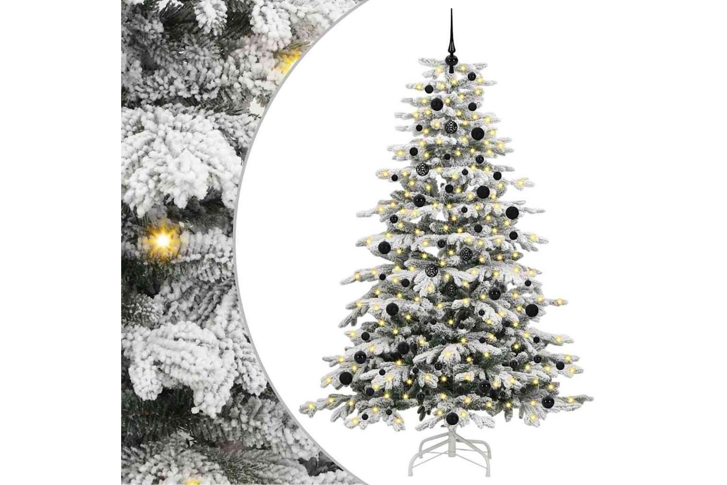 Vidaxl Artificial Hinged Christmas Tree White 240 Cm Pe And Pvc-2