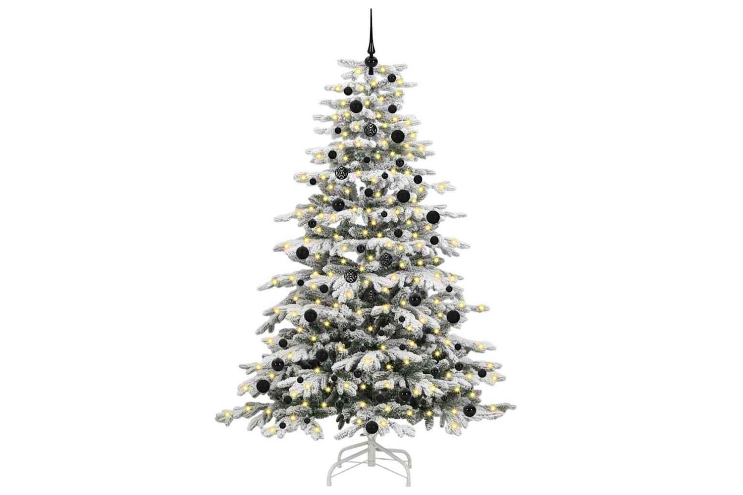 Vidaxl Artificial Hinged Christmas Tree White 240 Cm Pe And Pvc-3