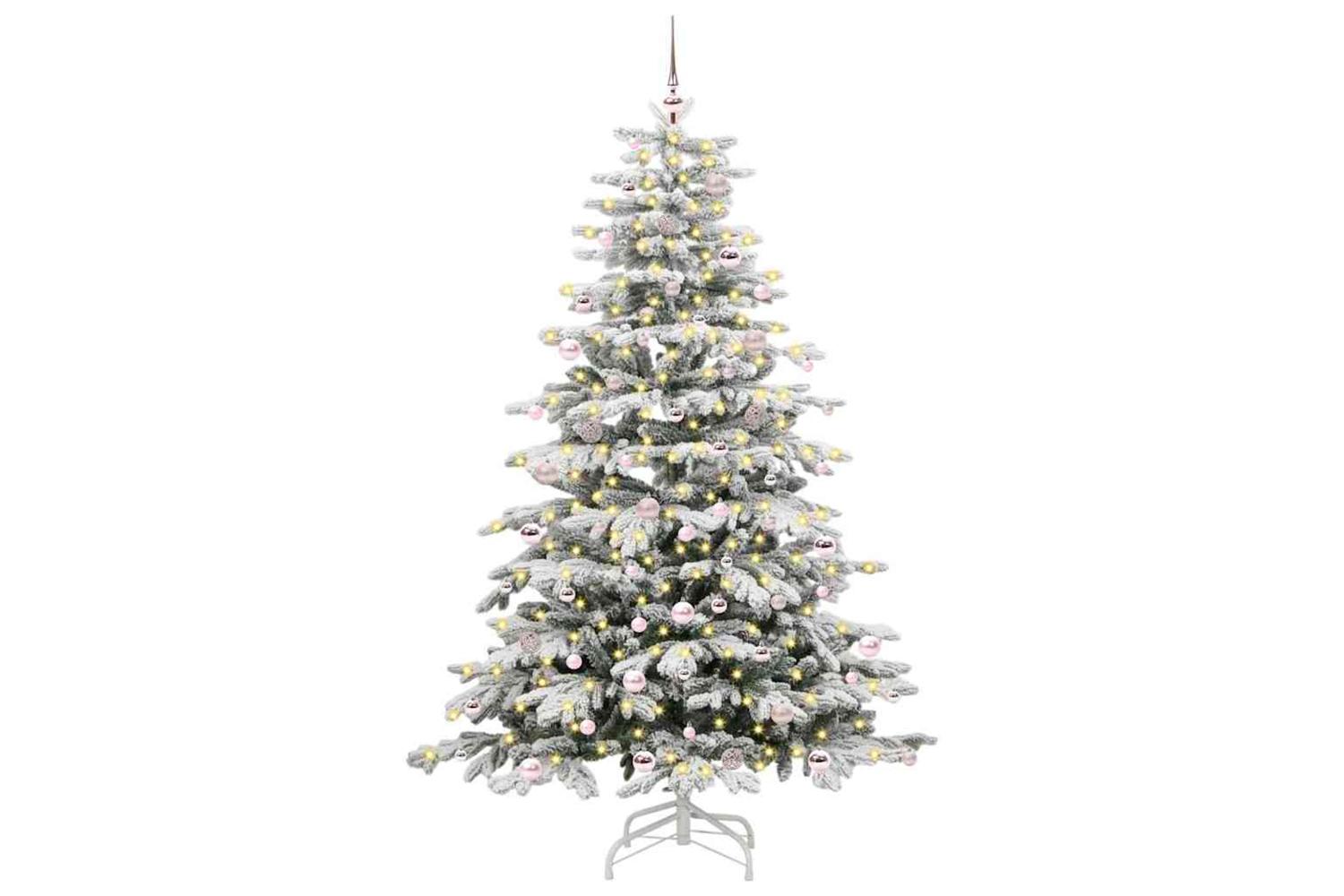 Vidaxl Artificial Hinged Christmas Tree White 240 Cm Pe And Pvc-3