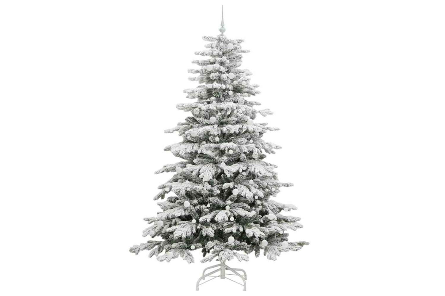 Vidaxl Artificial Hinged Christmas Tree White 240 Cm Pe And Pvc-4