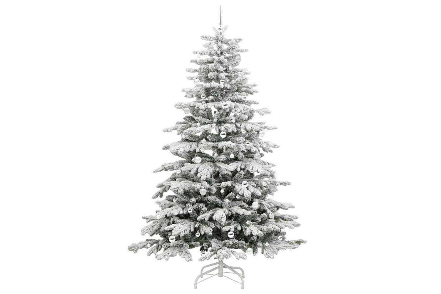 Vidaxl Artificial Hinged Christmas Tree White 240 Cm Pe And Pvc-4