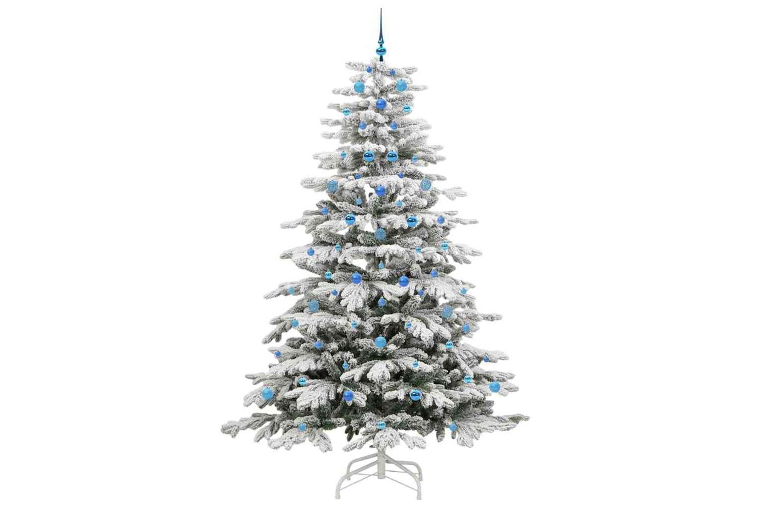 Vidaxl Artificial Hinged Christmas Tree White 240 Cm Pe And Pvc-4