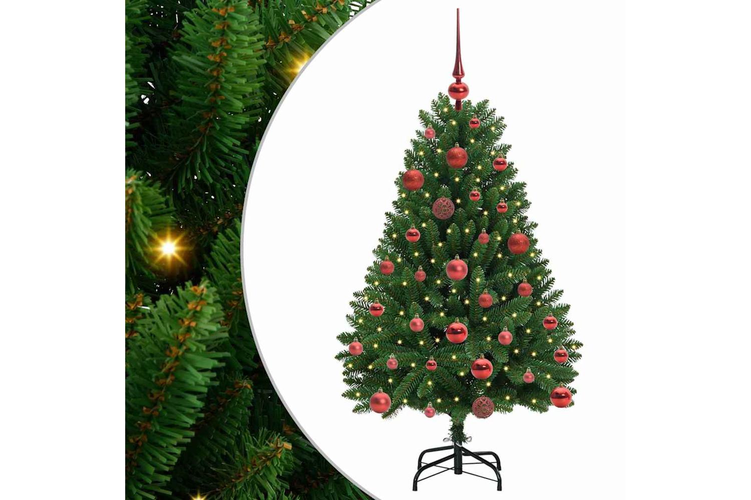 Vidaxl Artificial Christmas Tree With Stand Green 120 Cm Pvc And Metal-2