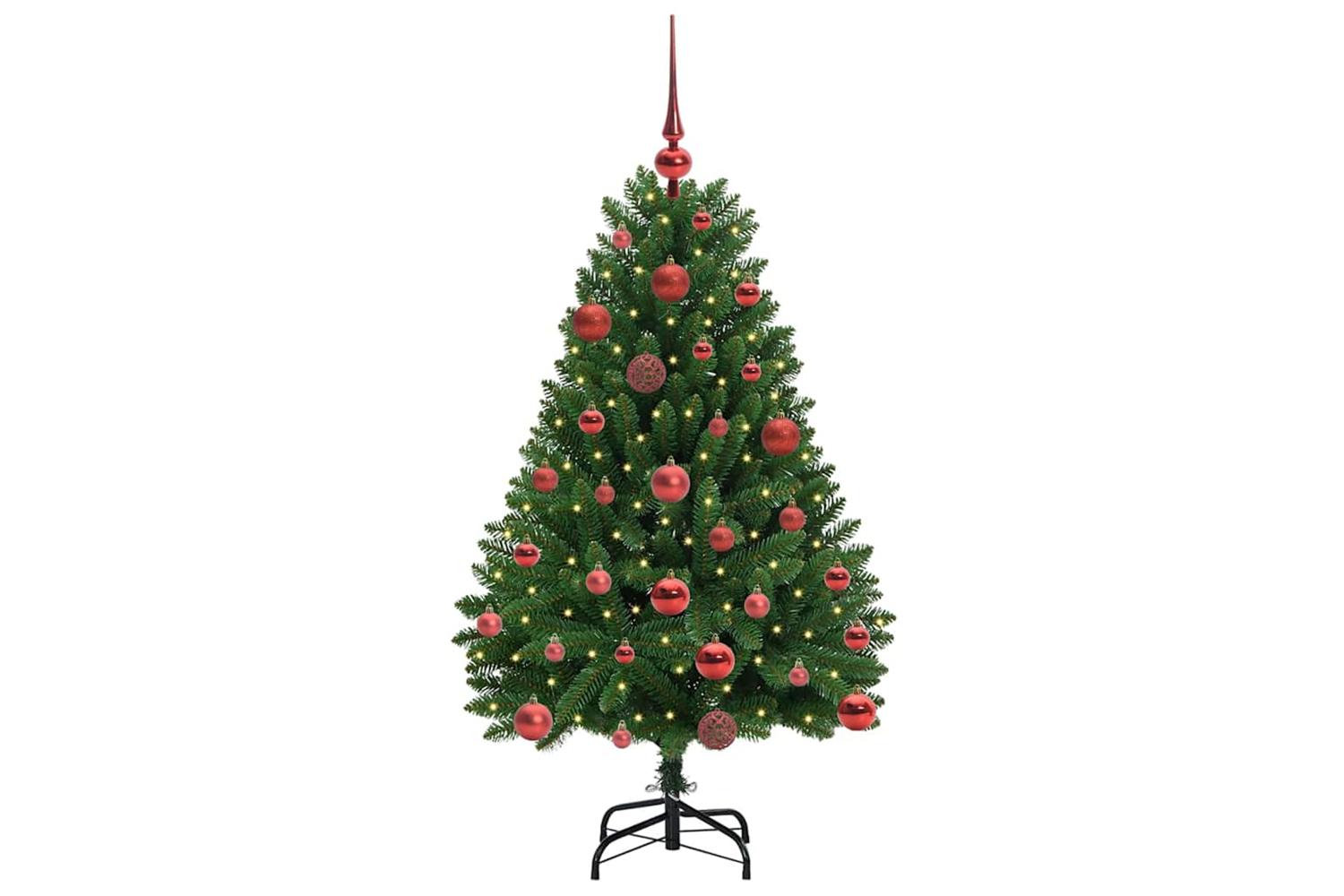 Vidaxl Artificial Christmas Tree With Stand Green 120 Cm Pvc And Metal-3