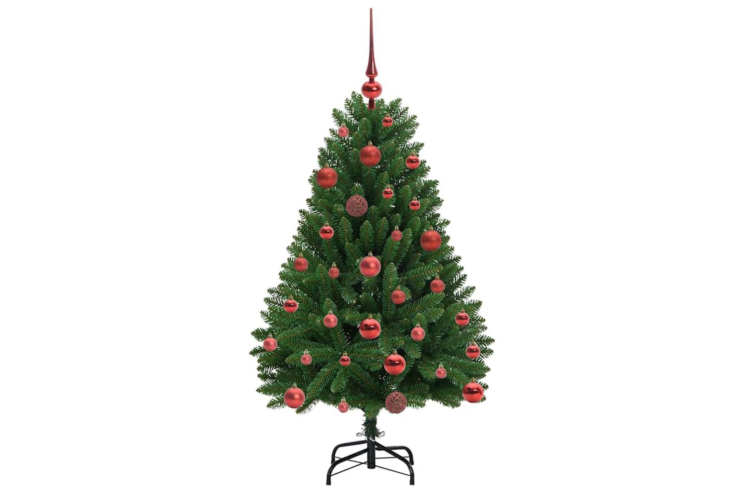 Vidaxl Artificial Christmas Tree With Stand Green 120 Cm Pvc And Metal-4