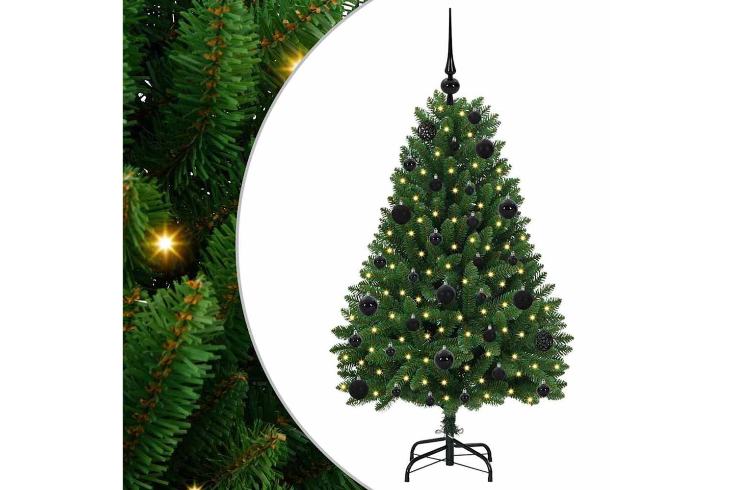 Vidaxl Artificial Christmas Tree With Stand Green 120 Cm Pvc And Metal-2