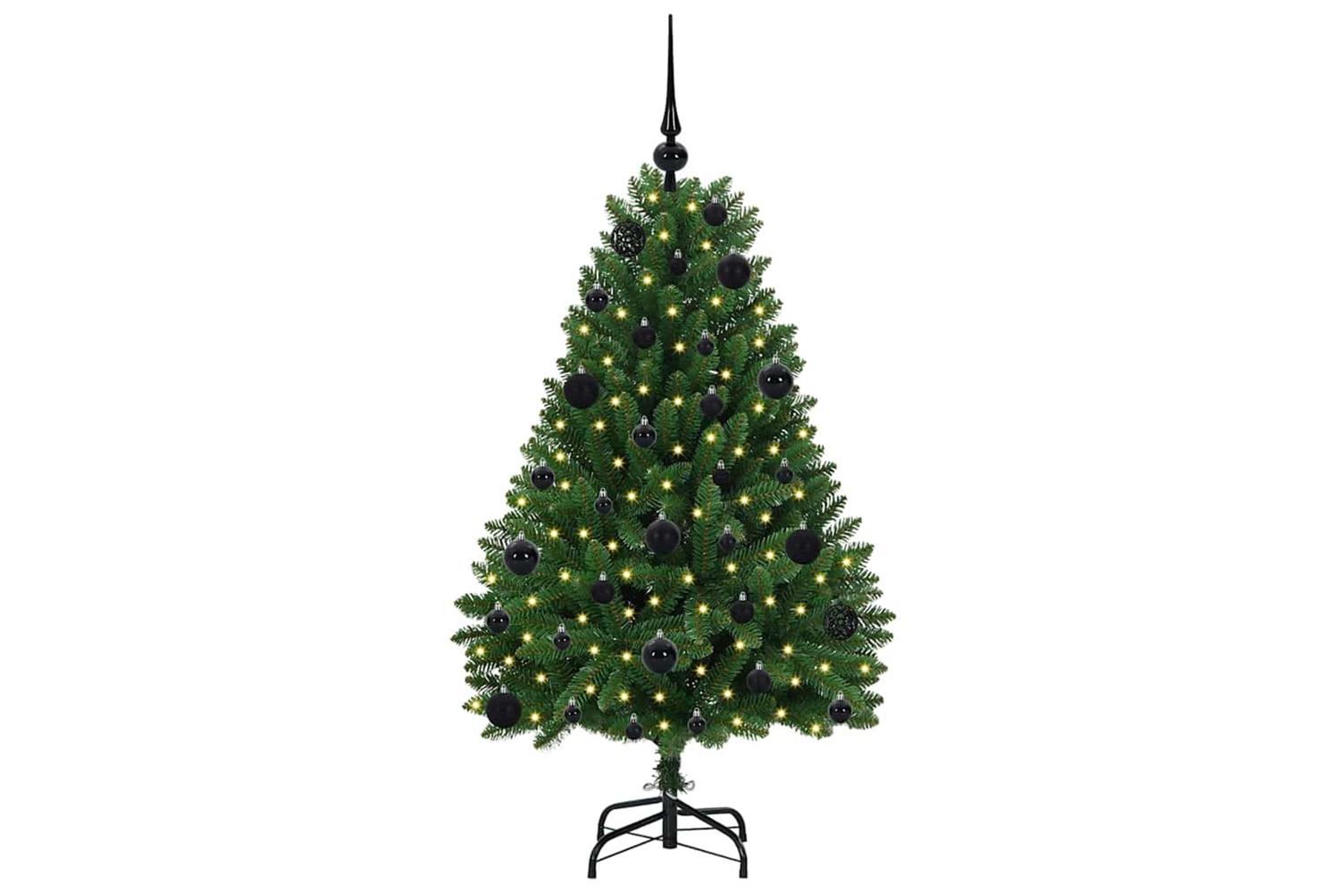 Vidaxl Artificial Christmas Tree With Stand Green 120 Cm Pvc And Metal-3