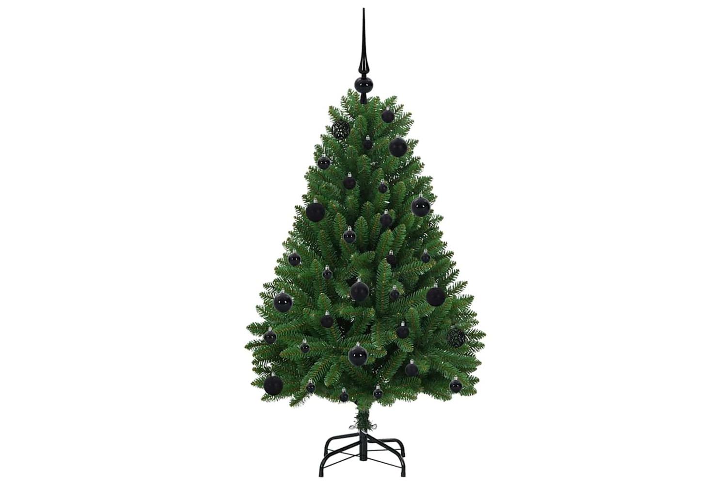 Vidaxl Artificial Christmas Tree With Stand Green 120 Cm Pvc And Metal-4