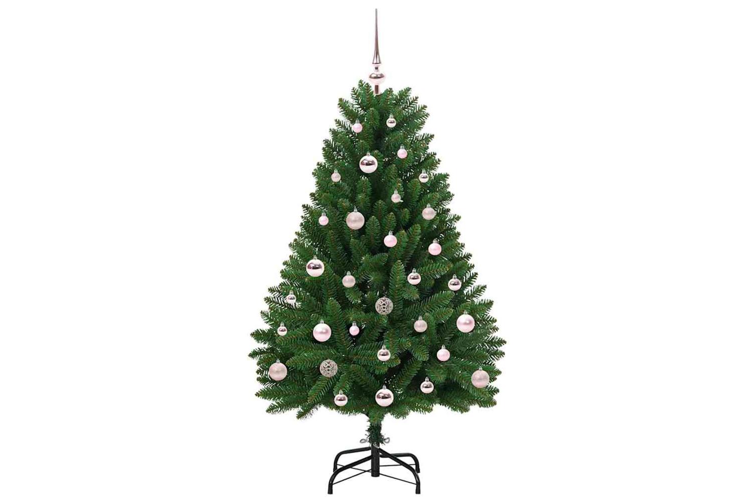 Vidaxl Artificial Christmas Tree With Stand Green 120 Cm Pvc And Metal-4