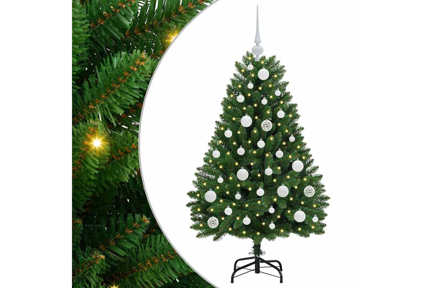 Vidaxl Artificial Christmas Tree With Stand Green 120 Cm Pvc And Metal-2