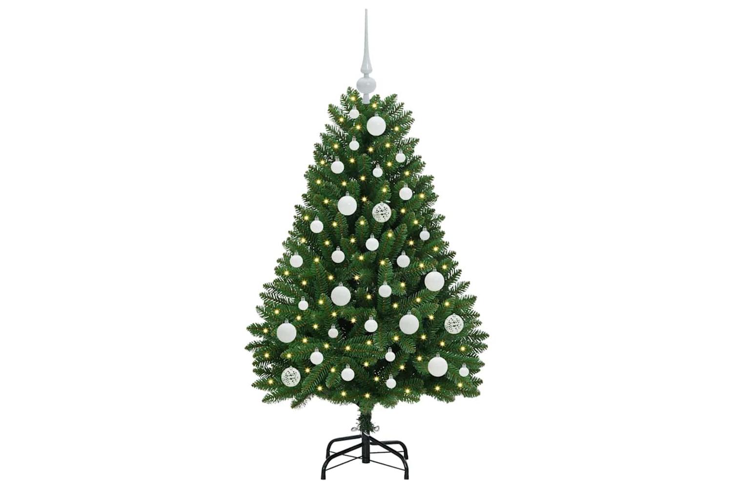 Vidaxl Artificial Christmas Tree With Stand Green 120 Cm Pvc And Metal-3