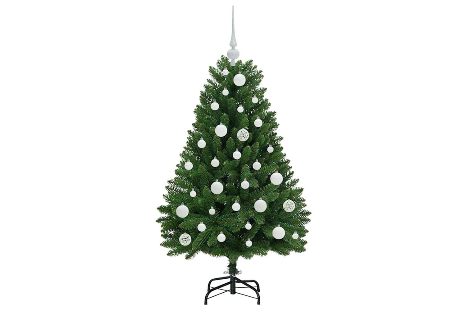 Vidaxl Artificial Christmas Tree With Stand Green 120 Cm Pvc And Metal-4