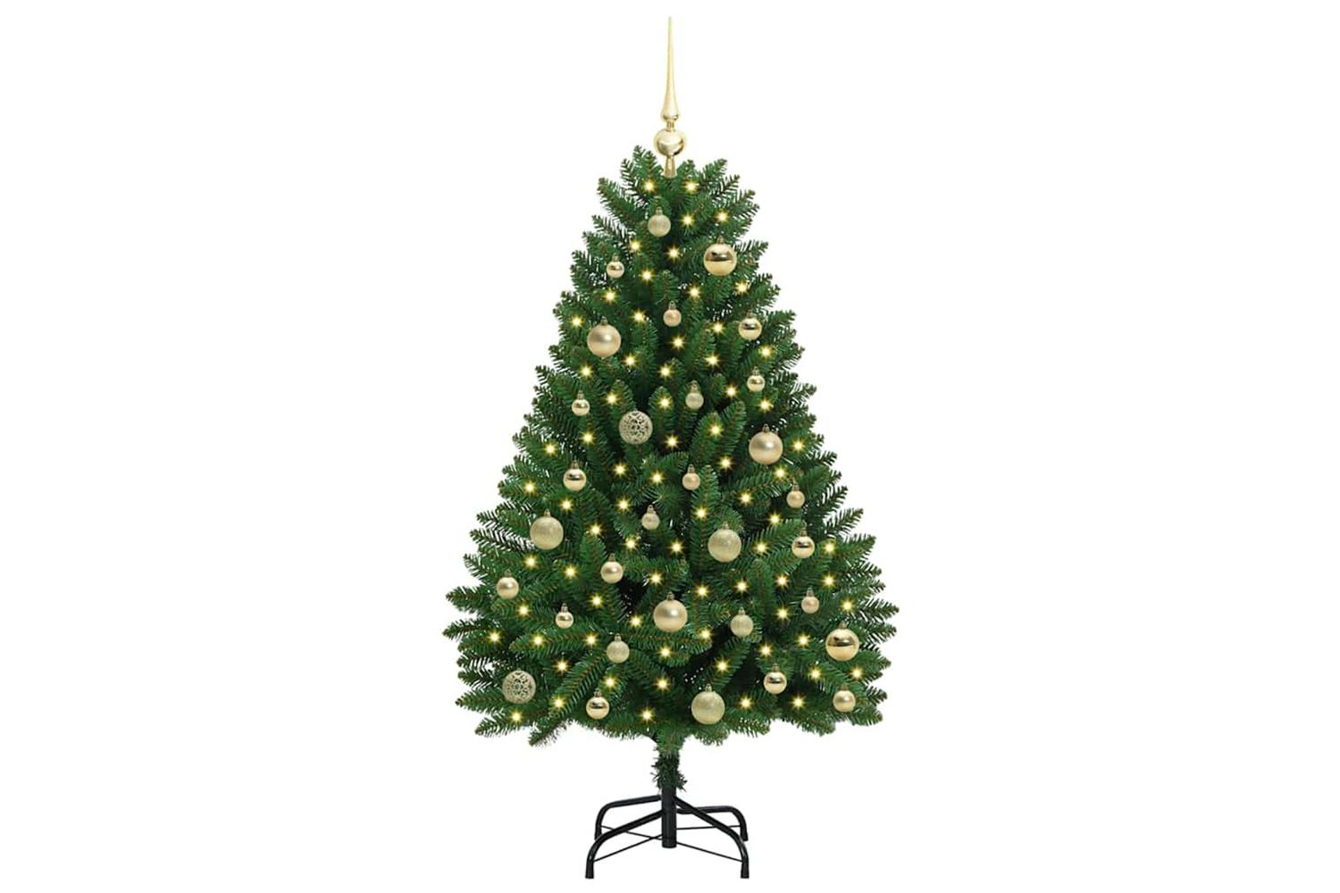 Vidaxl Artificial Christmas Tree With Stand Green 120 Cm Pvc And Metal-3