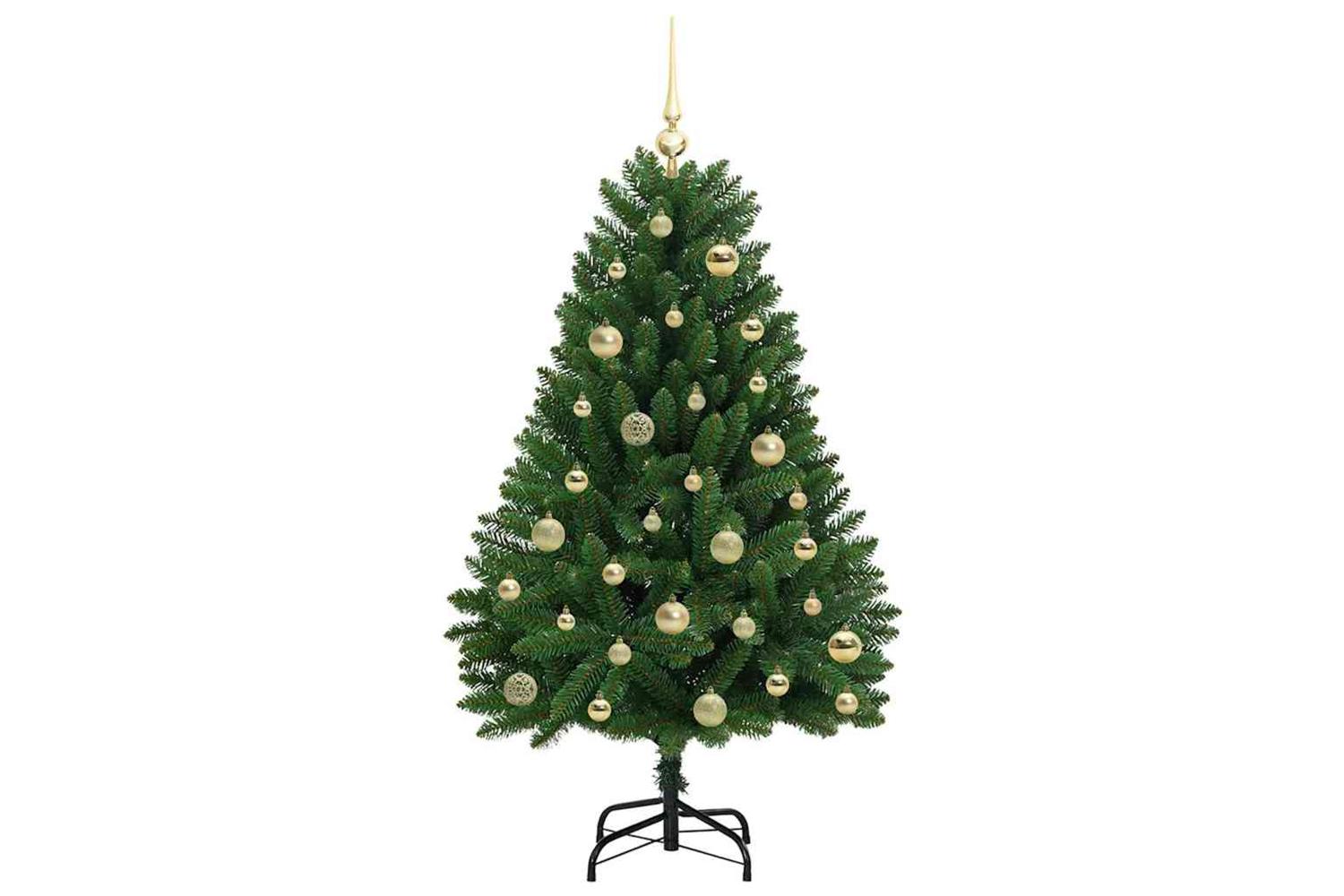 Vidaxl Artificial Christmas Tree With Stand Green 120 Cm Pvc And Metal-4