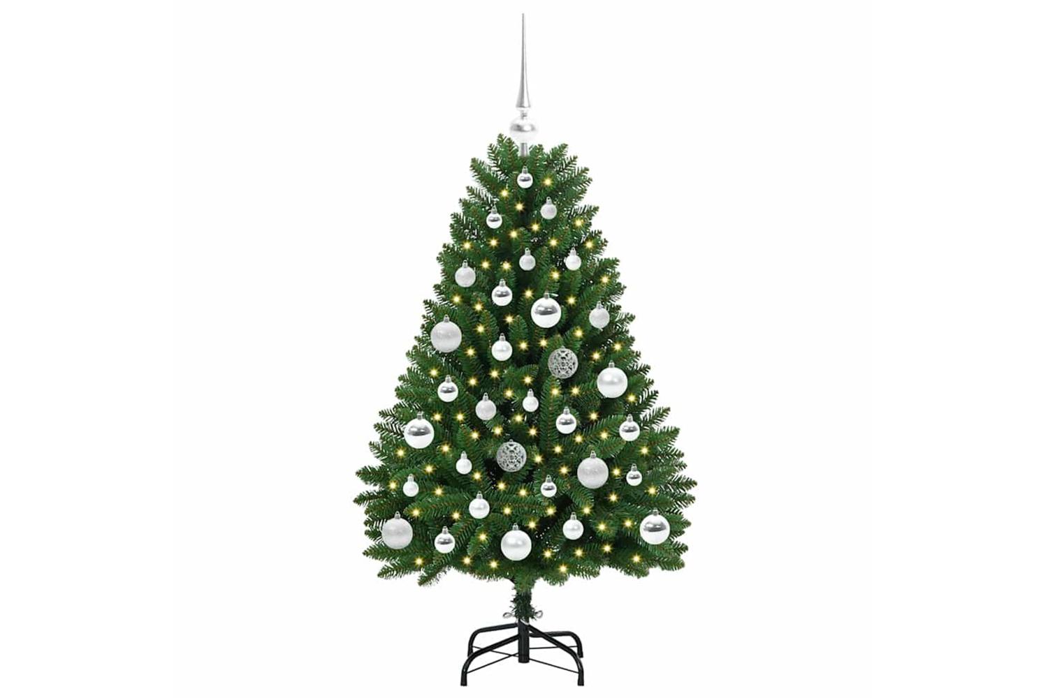 Vidaxl Artificial Christmas Tree With Stand Green 120 Cm Pvc And Metal-3