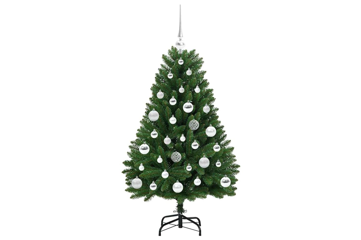 Vidaxl Artificial Christmas Tree With Stand Green 120 Cm Pvc And Metal-4