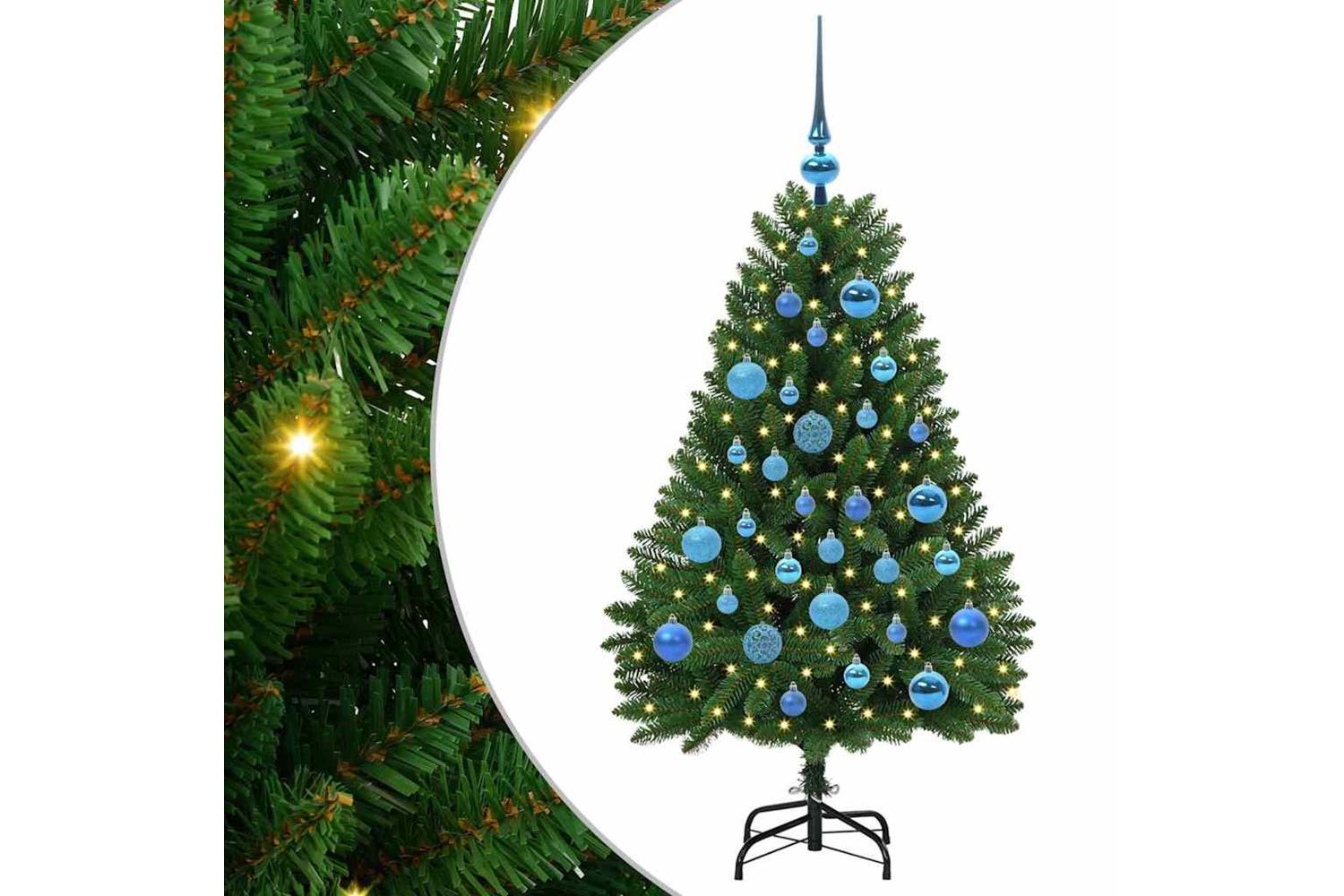 Vidaxl Artificial Christmas Tree With Stand Green 120 Cm Pvc And Metal-2