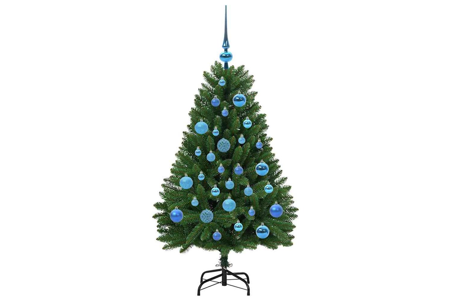 Vidaxl Artificial Christmas Tree With Stand Green 120 Cm Pvc And Metal-4