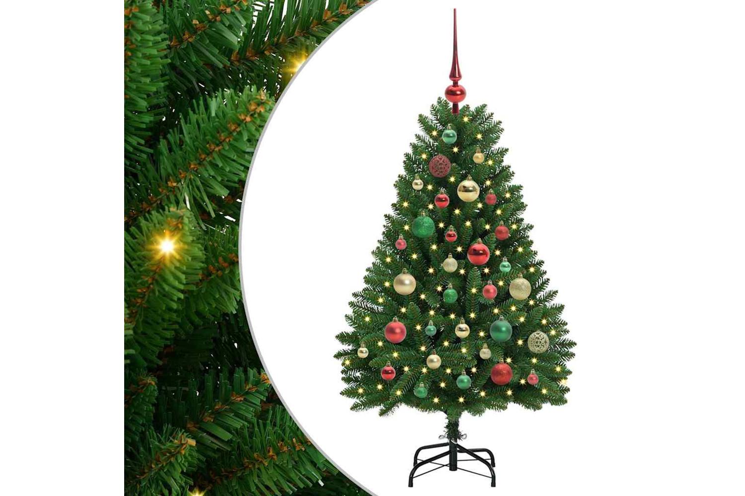 Vidaxl Artificial Christmas Tree With Stand Green 120 Cm Pvc And Metal-2