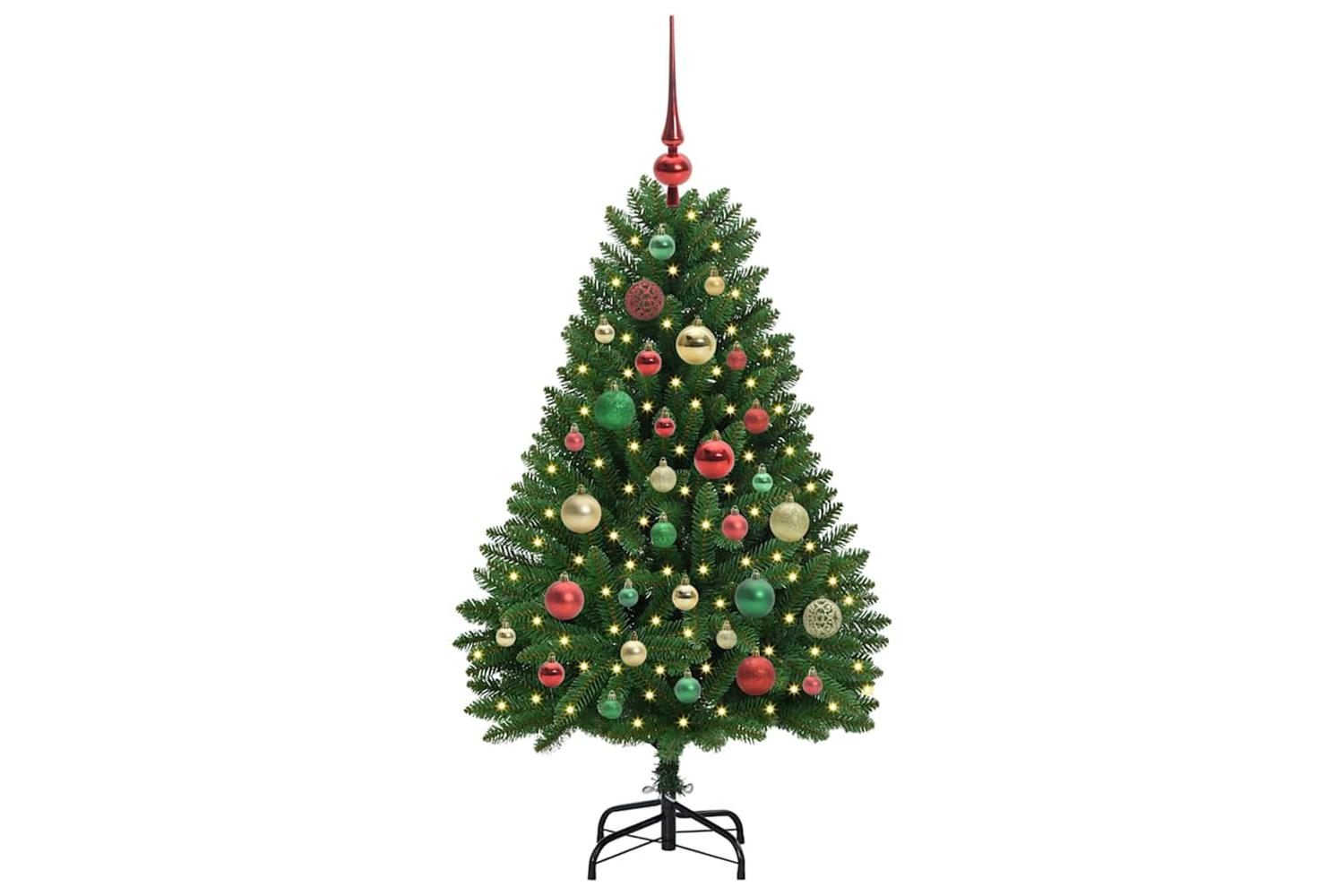 Vidaxl Artificial Christmas Tree With Stand Green 120 Cm Pvc And Metal-3