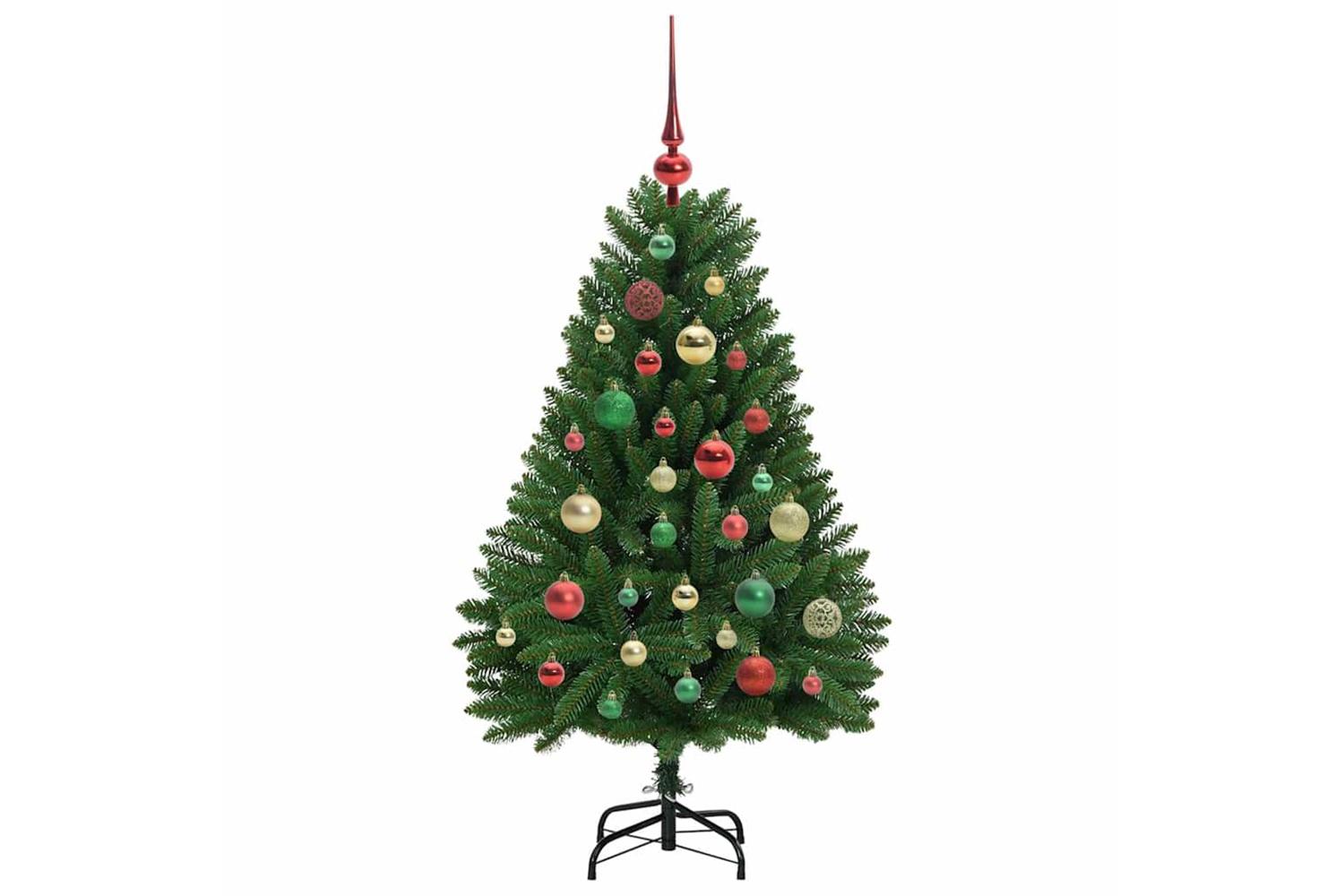 Vidaxl Artificial Christmas Tree With Stand Green 120 Cm Pvc And Metal-6