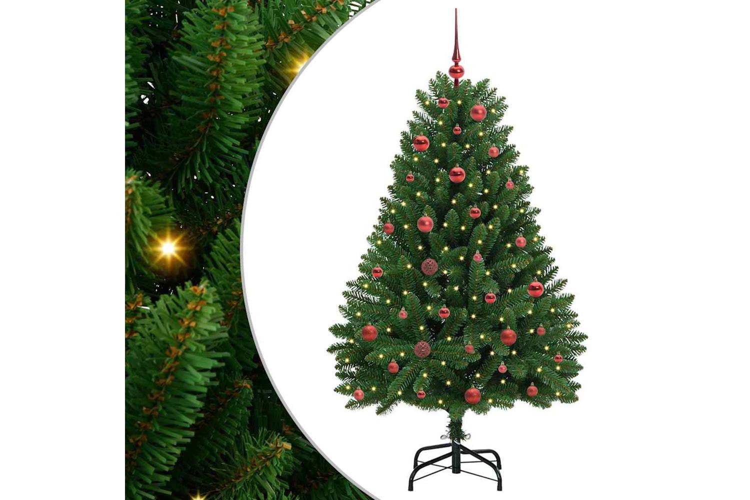 Vidaxl Artificial Christmas Tree With Stand Green 150 Cm Pvc And Metal-2