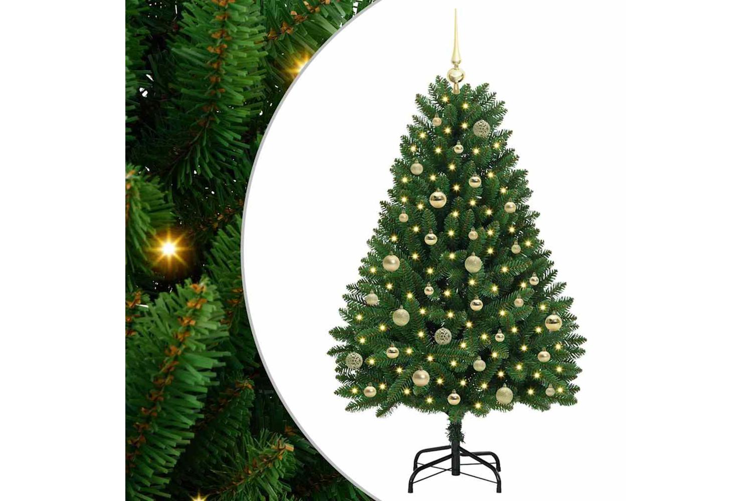 Vidaxl Artificial Christmas Tree With Stand Green 150 Cm Pvc And Metal-2