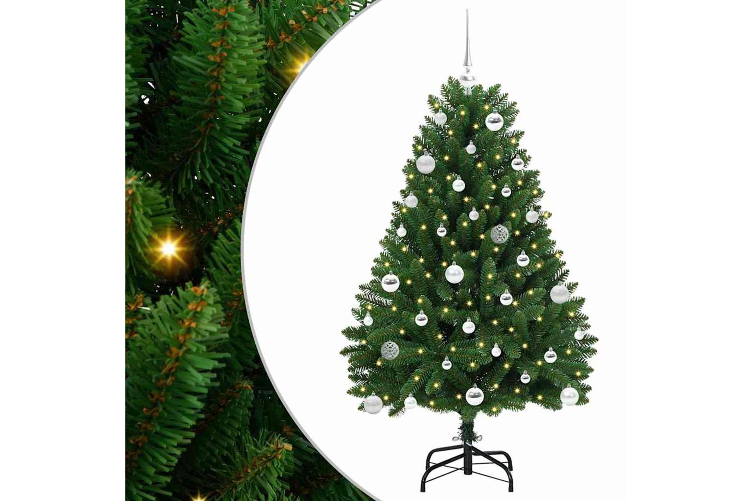 Vidaxl Artificial Christmas Tree With Stand Green 150 Cm Pvc And Metal-2