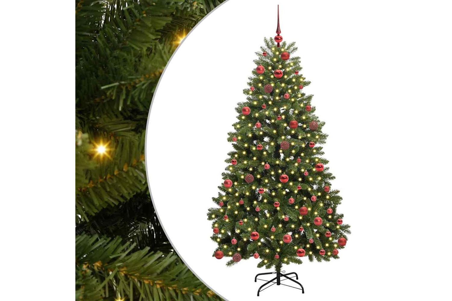 Vidaxl Artificial Christmas Tree With Stand Green 180 Cm Pvc And Metal-2