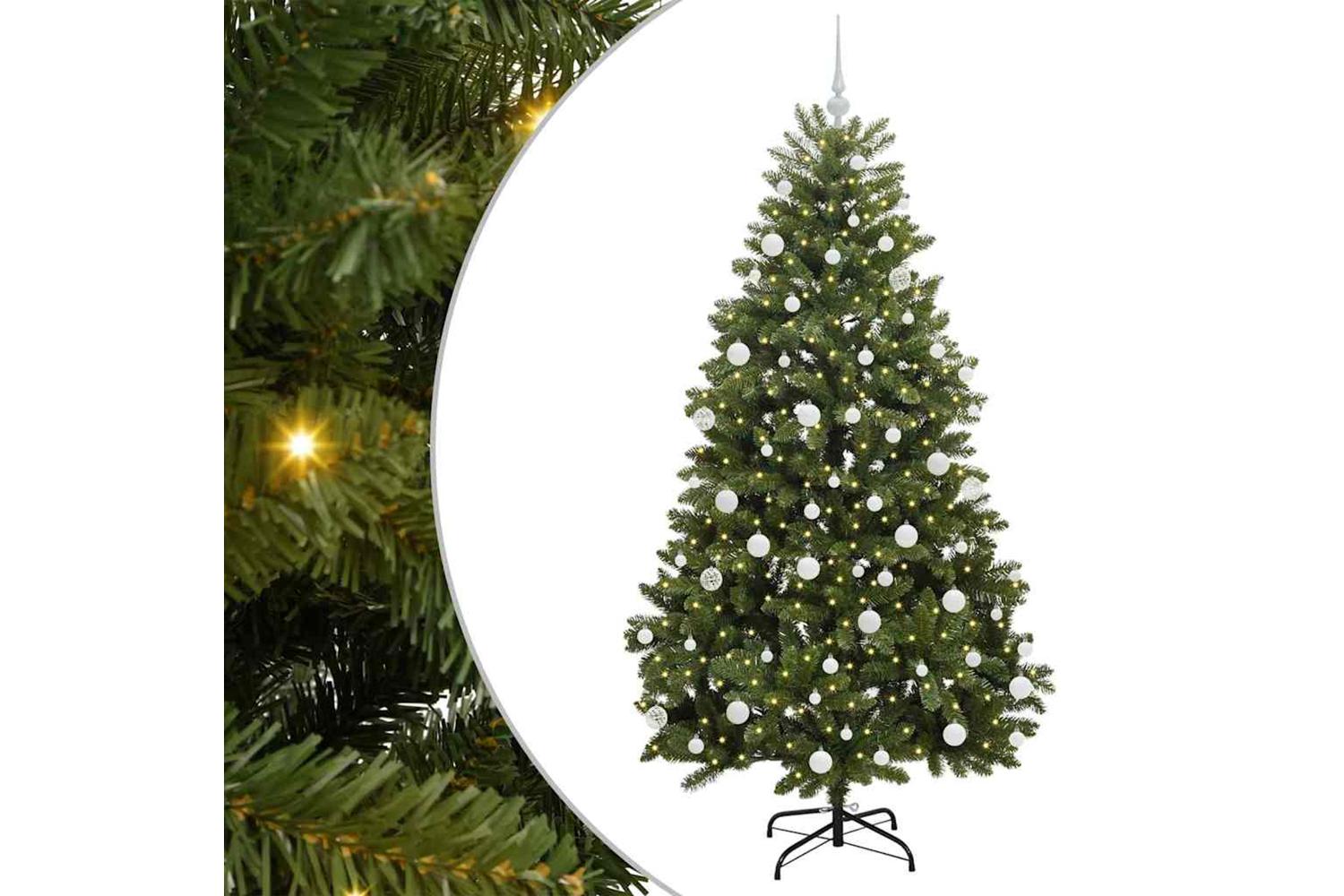 Vidaxl Artificial Christmas Tree With Stand Green 180 Cm Pvc And Metal