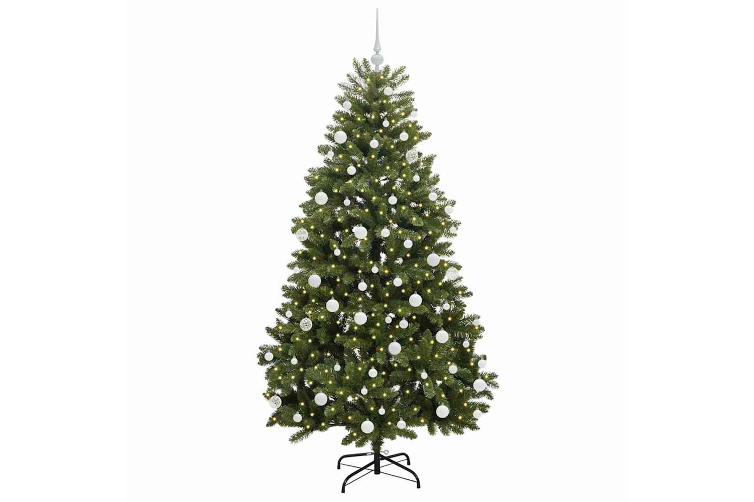 Vidaxl Artificial Christmas Tree With Stand Green 180 Cm Pvc And Metal-3
