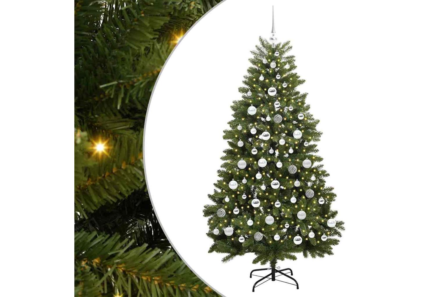 Vidaxl Artificial Christmas Tree With Stand Green 180 Cm Pvc And Metal-2