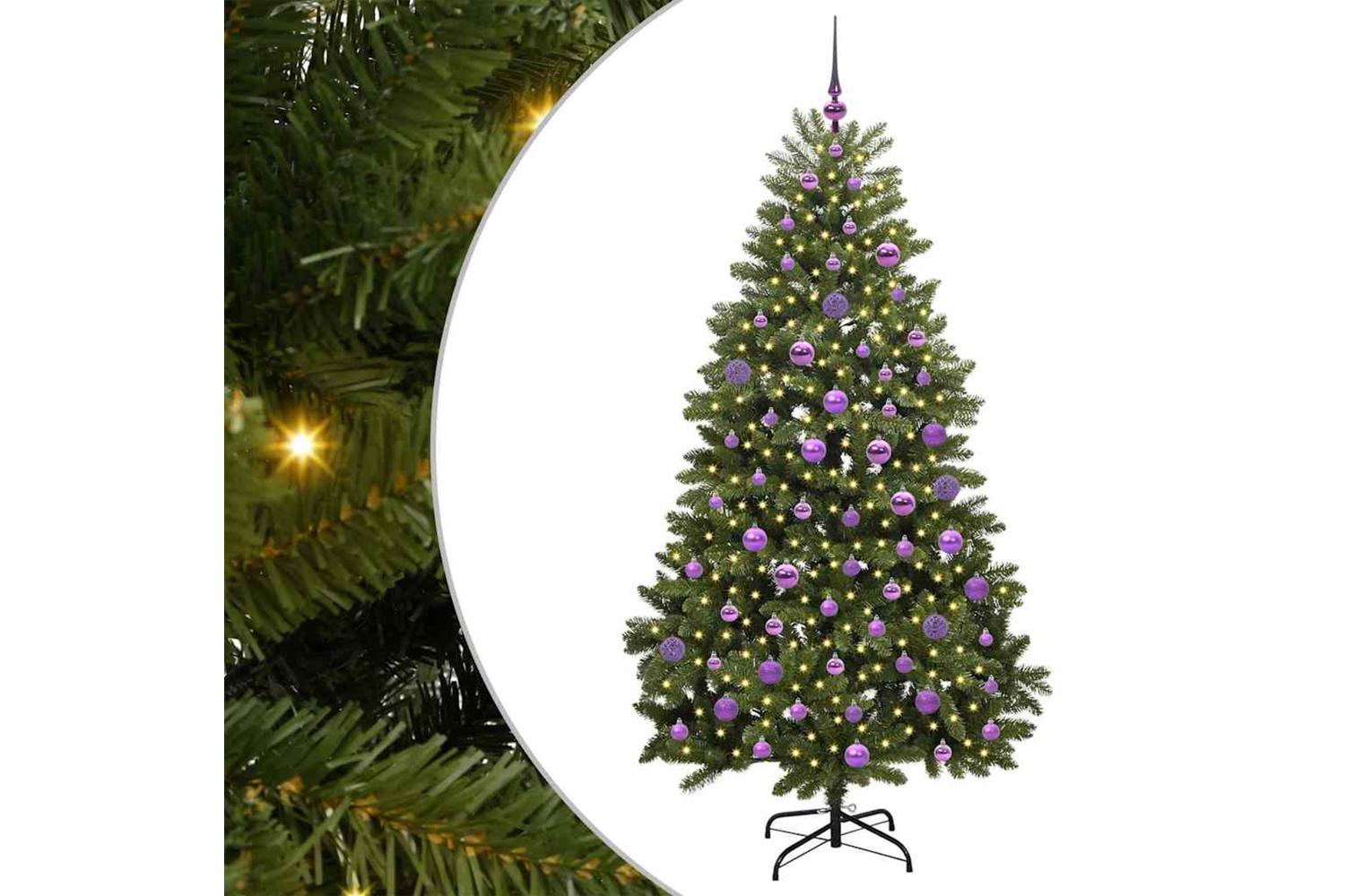 Vidaxl Artificial Christmas Tree With Stand Green 180 Cm Pvc And Metal-2