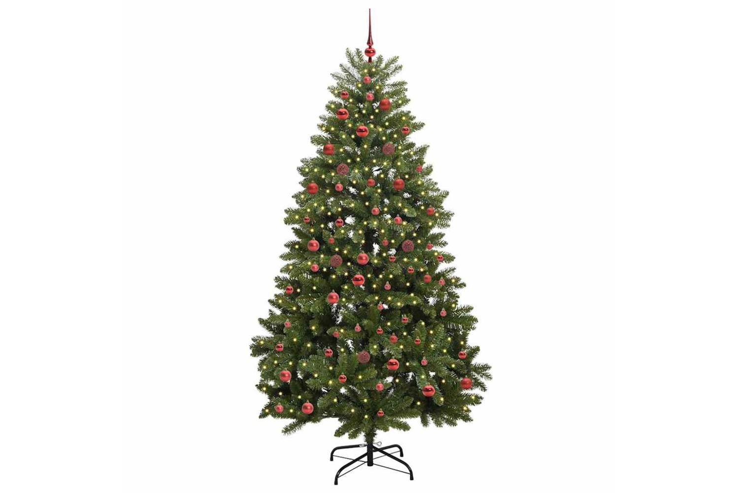 Vidaxl Artificial Christmas Tree With Stand Green 210 Cm Pvc And Metal-2