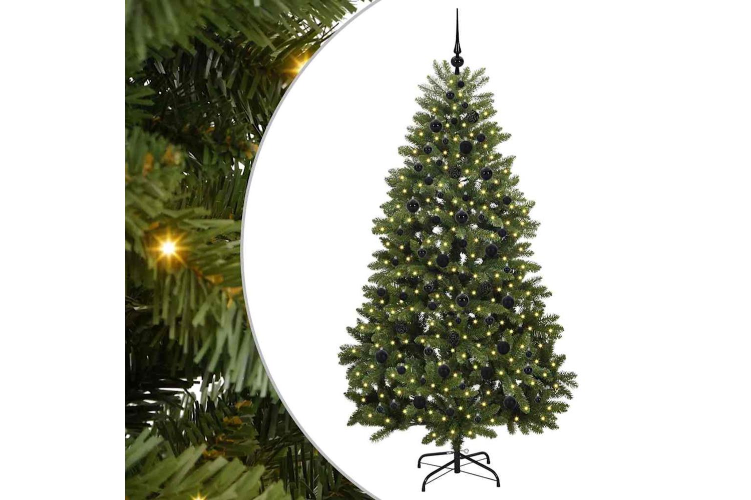 Vidaxl Artificial Christmas Tree With Stand Green 210 Cm Pvc And Metal-2