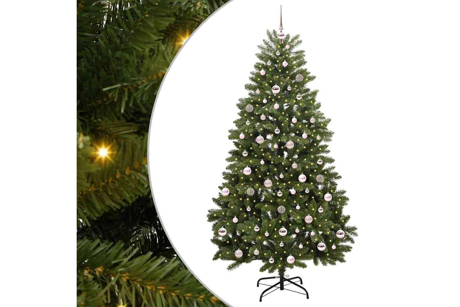 Vidaxl Artificial Christmas Tree With Stand Green 210 Cm Pvc And Metal-2