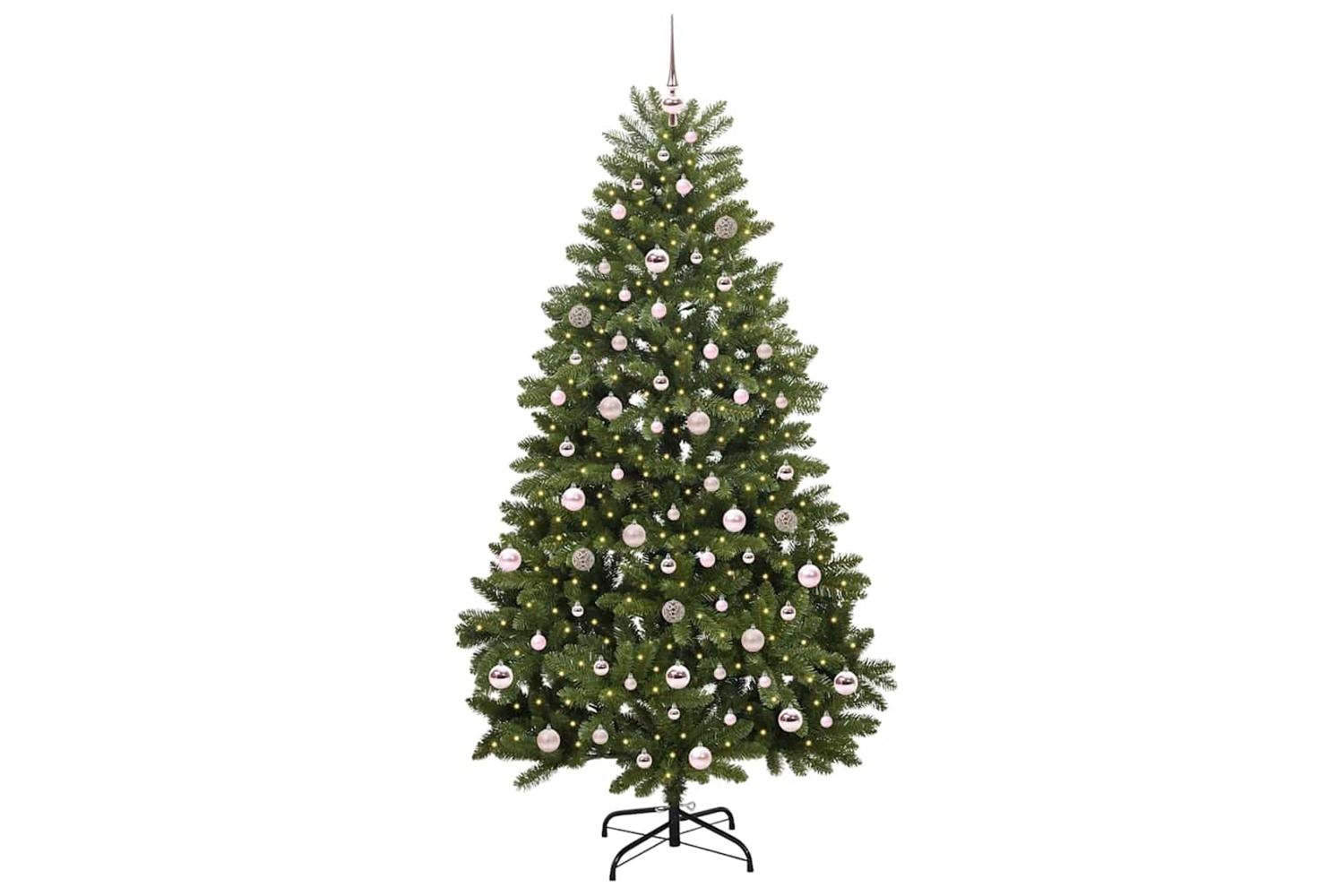 Vidaxl Artificial Christmas Tree With Stand Green 210 Cm Pvc And Metal-3